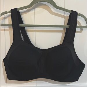 SYROKAN Women's High Impact Underwire Sports Bra 40C Black High Support Large